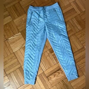 Athleta Light Blue Quilted Jogger Pants